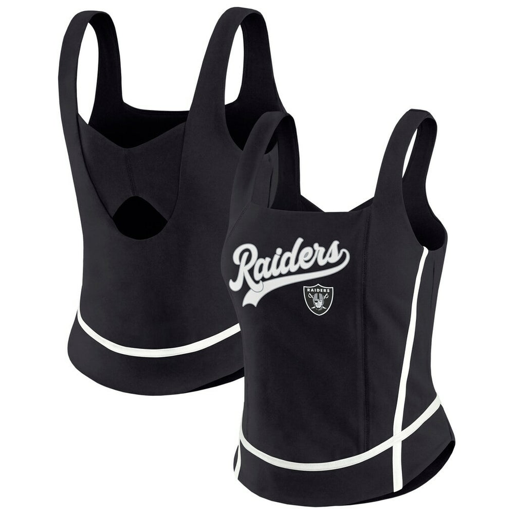 Las Vegas Raiders WEAR by Erin Andrews Women's Square Neck Tank Top - Black online
