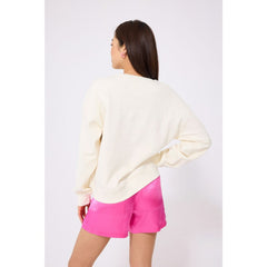 Los Angeles Dodgers Terez Women's Technicolor Oversized Pullover Sweatshirt Cream