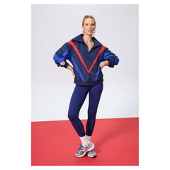 New York Yankees Terez Women's Ripstop Chevron Quarter-Zip Pullover Navy