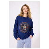 Houston Astros Terez Women's Oversized Gemstone Logo Sweatshirt Navy