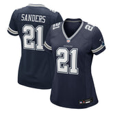 Deion Sanders Dallas Cowboys Women's Team Retired Player Game Jersey - Navy on sale