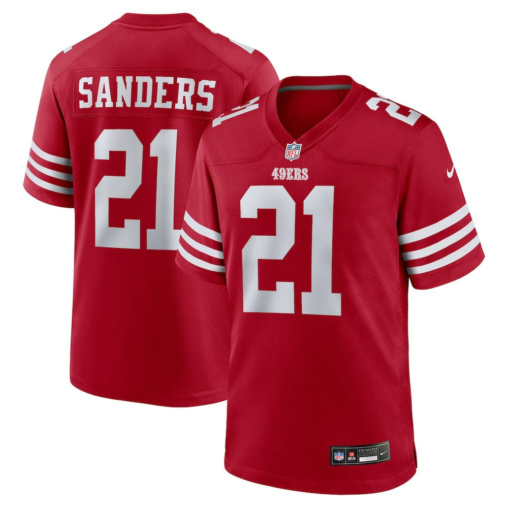 Deion Sanders San Francisco 49ers Team Retired Player Game Jersey - Scarlet discount