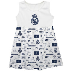 Real Madrid Vive La Fete Girls Infant Impressions Artwork Tank Top Dress Discount - White/Navy