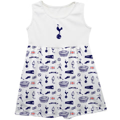 Tottenham Hotspur Vive La Fete Girls Toddler Impressions Artwork Tank Top Dress Sale - White