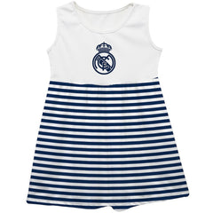 Real Madrid Vive La Fete Girls Toddler Striped Tank Top Dress Discount - Navy