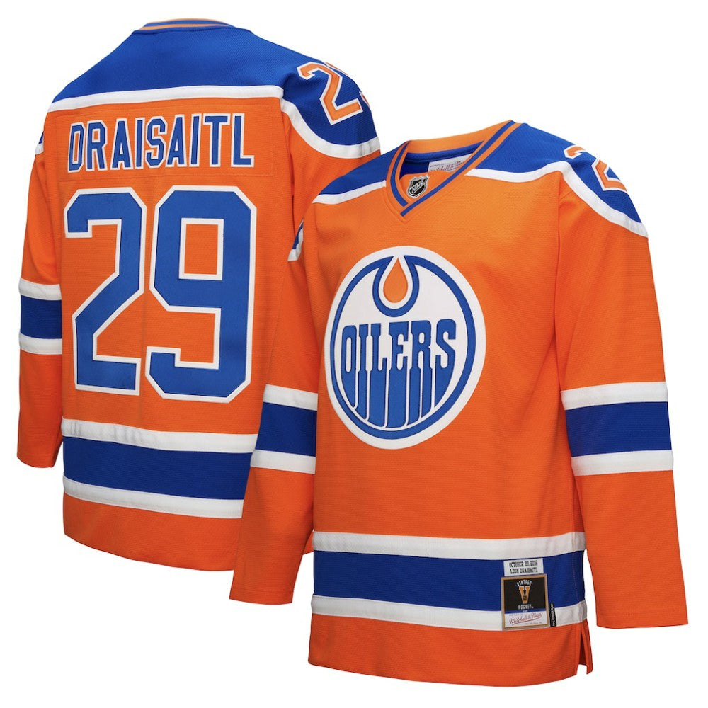 Leon Draisaitl Edmonton Oilers Mitchell & Ness Power Play Jersey - Orange Jerseys