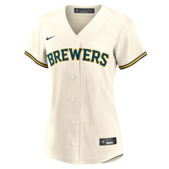 Jackson Chourio Milwaukee Brewers Women's Home Replica Jersey Cream