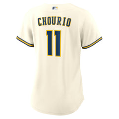 Jackson Chourio Milwaukee Brewers Women's Home Replica Jersey Cream