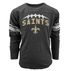 New Orleans Saints Wes & Willy Youth Football Long Sleeve T-Shirt - Black sale