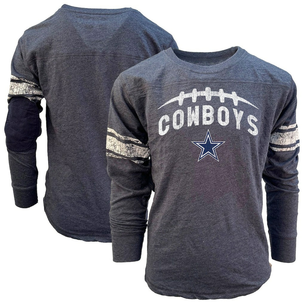Dallas Cowboys Wes & Willy Youth Football Long Sleeve T-Shirt - Navy on sale
