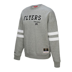Philadelphia Flyers Mitchell & Ness Women's Logo Lightweight Pullover Sweatshirt - Heather Gray Sweatshirts