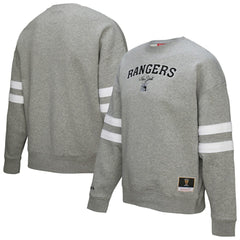 New York Rangers Mitchell & Ness Women's Logo Lightweight Pullover Sweatshirt - Heather Gray Sweatshirts