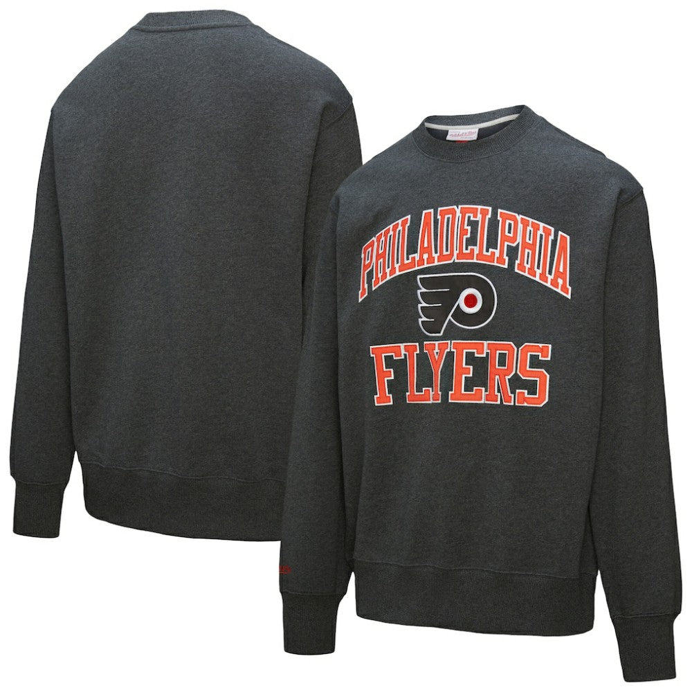 Philadelphia Flyers Mitchell & Ness Playoff Win Fleece Pullover Sweatshirt - Charcoal Sweatshirts
