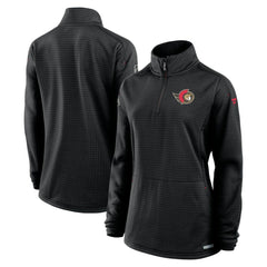 Ottawa Senators Fanatics Women's Authentic Pro Rink Quarter-Zip Pullover - Black Pullover