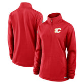 Calgary Flames Fanatics Women's Authentic Pro Rink Quarter-Zip Pullover - Red Pullover