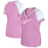 Dallas Cowboys New Era Women's Mommy & Me V-Neck T-Shirt - Pink on sale