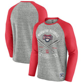 Washington Nationals Darius Rucker Collection Raw Edge Raglan Long Sleeve Baseball T-Shirt Heather Gray