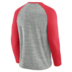 Washington Nationals Darius Rucker Collection Raw Edge Raglan Long Sleeve Baseball T-Shirt Heather Gray