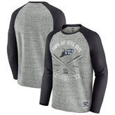 Tampa Bay Rays Darius Rucker Collection Raw Edge Raglan Long Sleeve Baseball T-Shirt Heather Gray