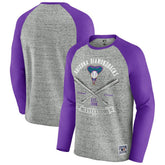 Arizona Diamondbacks Darius Rucker Collection Raw Edge Raglan Long Sleeve Baseball T-Shirt Heather Gray