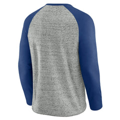 Detroit Tigers Darius Rucker Collection Raw Edge Raglan Long Sleeve Baseball T-Shirt Heather Gray
