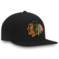 Chicago Blackhawks Fanatics Core Fitted Hat - Black Hats