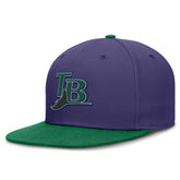 Tampa Bay Rays True Primetime Two-Tone Performance Fitted Hat Purple/Green