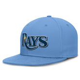 Tampa Bay Rays True Round Bill Performance Fitted Hat Light Blue