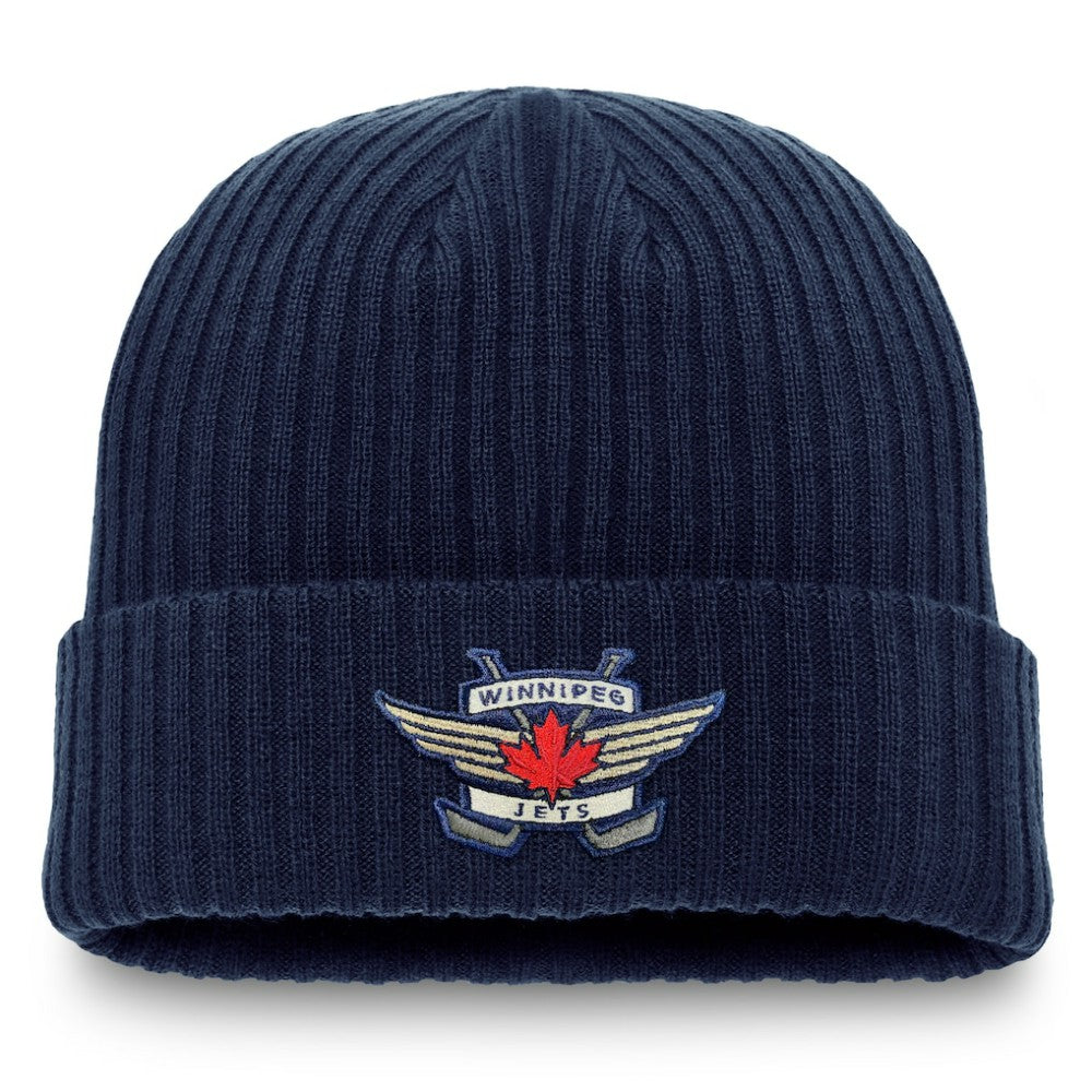 Winnipeg Jets Fanatics Component Cuffed Knit Hat - Navy Hats