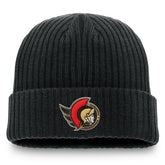Ottawa Senators Fanatics Component Cuffed Knit Hat - Black Hats