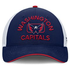 Washington Capitals Fanatics Authentic Pro Rink Adjustable Trucker Hat - Navy/White Hats
