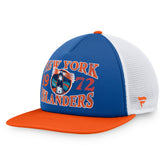New York Islanders Fanatics Heritage Foam Front Adjustable Trucker Hat - Royal Hats