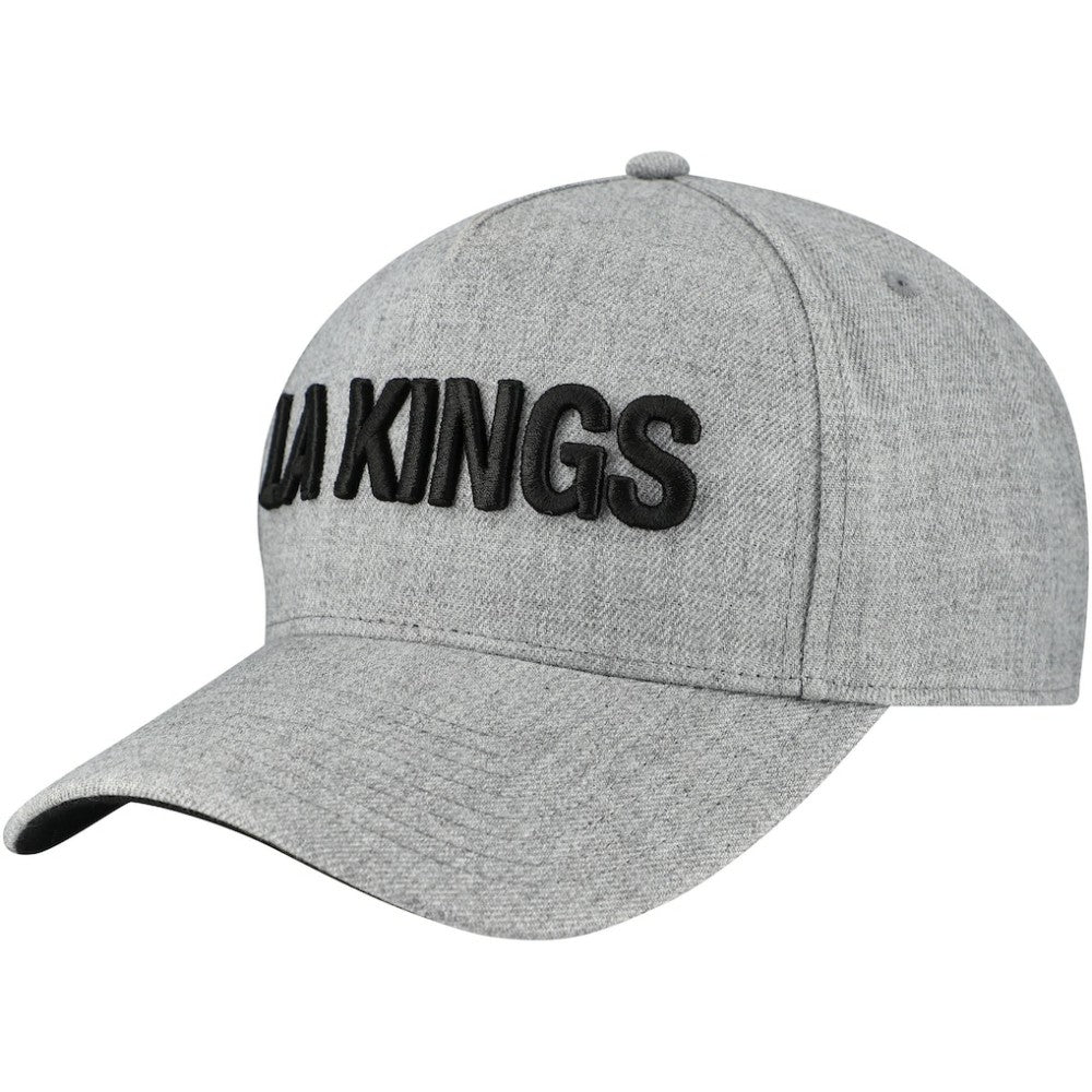Los Angeles Kings Fanatics Elements A-Frame Leather Strapback Hat - Heather Gray Hats