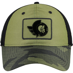 Ottawa Senators Fanatics Military Appreciation Trucker Adjustable Hat - Olive Hats
