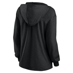 Kansas City Chiefs Women's Blackout Slub Hoodie V-Neck Long Sleeve T-Shirt for sale