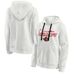Ottawa Senators Fanatics Women's True Classics Quilted Pullover Hoodie - Oatmeal Hoodies