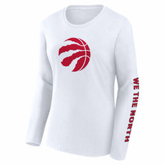 Toronto Raptors Women's Long Sleeve T-Shirt - White for sale