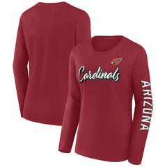 Arizona Cardinals Women's Cheerleader Long Sleeve T-Shirt - Cardinal for sale