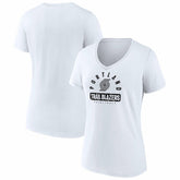 Portland Trail Blazers Women's Bench Warmer V-Neck T-Shirt - White shop
