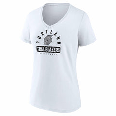 Portland Trail Blazers Women's Bench Warmer V-Neck T-Shirt - White shop