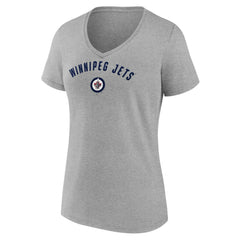 Winnipeg Jets Fanatics Women's V-Neck T-Shirt - Gray T-shirts