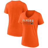 Philadelphia Flyers Fanatics Women's V-Neck T-Shirt - Orange T-shirts
