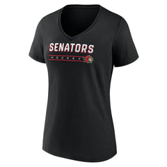 Ottawa Senators Fanatics Women's V-Neck T-Shirt - Black T-shirts