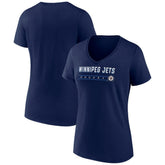 Winnipeg Jets Fanatics Women's V-Neck T-Shirt - Navy T-shirts