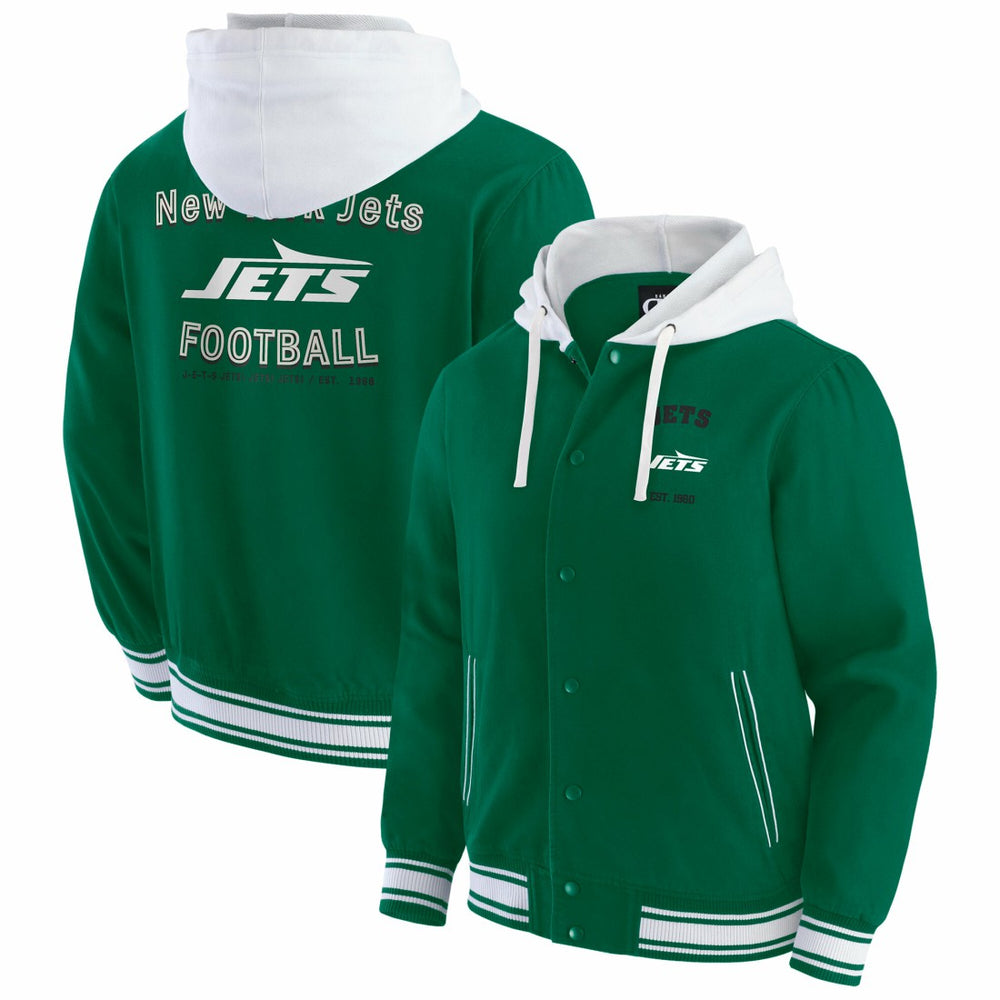 New York Jets Darius Rucker Collection Full-Snap Hoodie Jacket - Green outlet