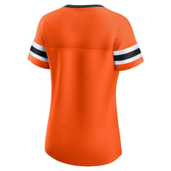 Philadelphia Flyers Fanatics Women's Iconic Athena Lace-Up T-Shirt - Orange T-shirts