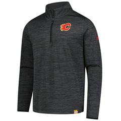 Calgary Flames Fanatics Authentic Pro Lightweight Quarter-Zip Pullover - Heather Charcoal Pullover