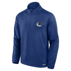 Vancouver Canucks Fanatics Authentic Pro Rink Quarter-Zip Top - Blue Tops