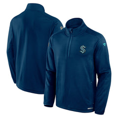 Seattle Kraken Fanatics Authentic Pro Rink Quarter-Zip Top - Deep Sea Blue Tops