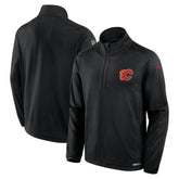 Calgary Flames Fanatics Authentic Pro Rink Quarter-Zip Top - Black Tops